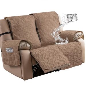 NWT Recliner slipcover, two seater, camel color